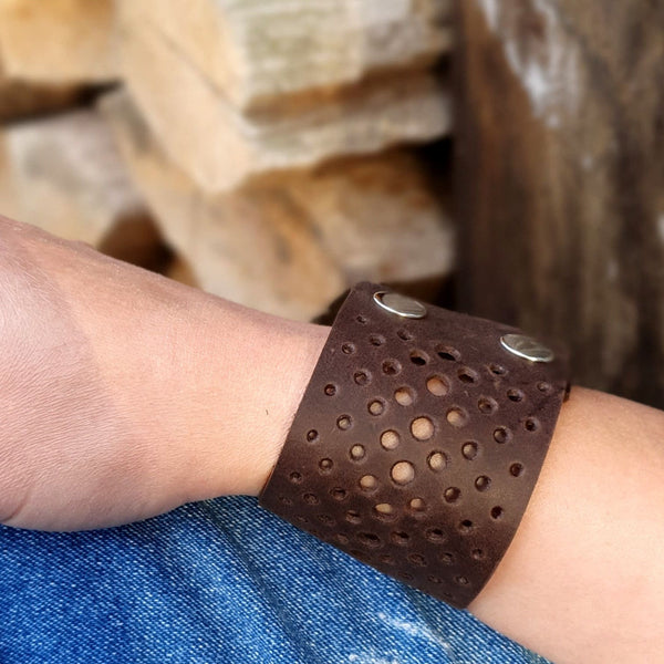 Leather Bracelet with Perforation